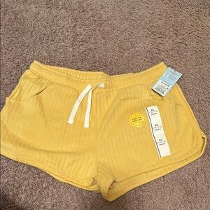 Yellow Drawstring kids Shorts